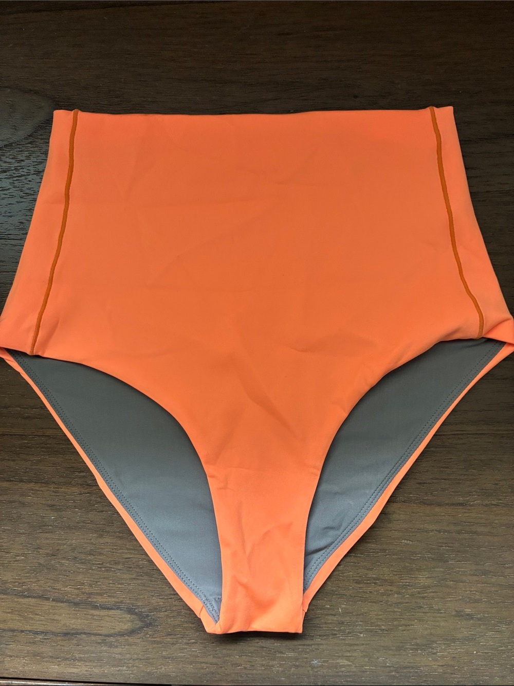 Left On Friday Hi Tide Bottom in Neon Orange with Gray Lining